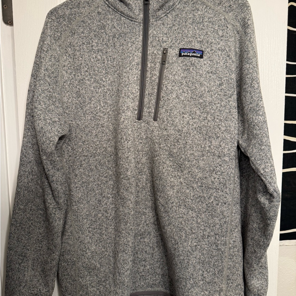 Patagonia Gray Zip Up Sweater